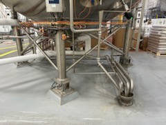 12000 gallon A & B Process, jacketed mix tank, 304L Stainless Steel, load cells, 3 HP mixer, spray balls, 2019 - Image 9