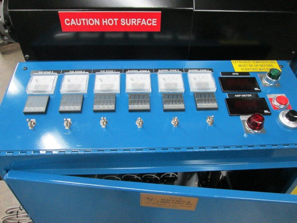 1" Akron, extruder, 24:1 L/D, new 5 HP AC motor & drive, new screw, new control panel, 480 V., Rebuilt - Image 5
