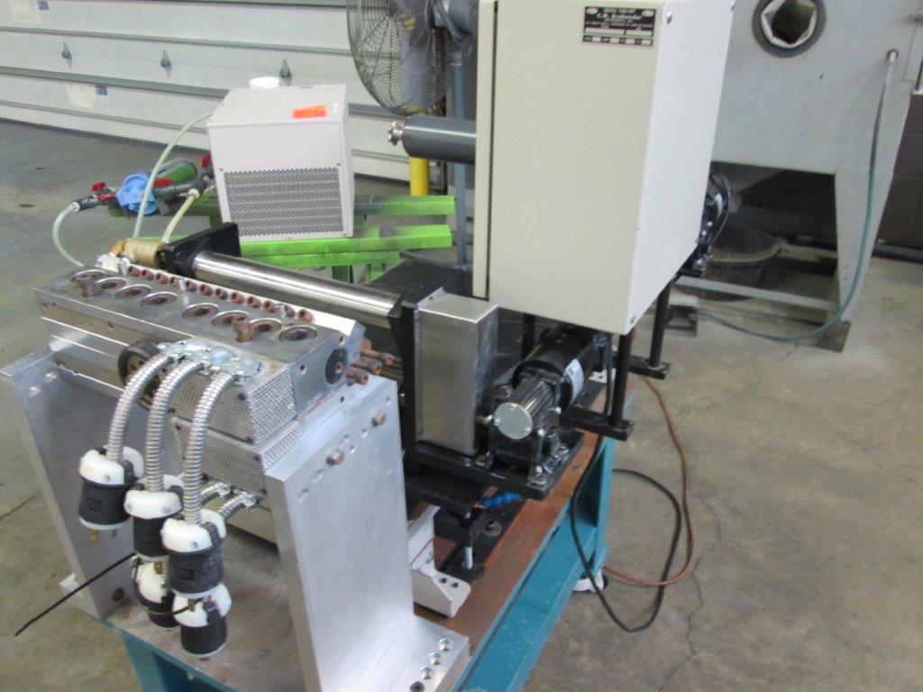 Brabender, lab sheet line, 3-roll 2" x 14", winder, Univex take off, 12" Cloeren sheet die, 115 V. - Image 8