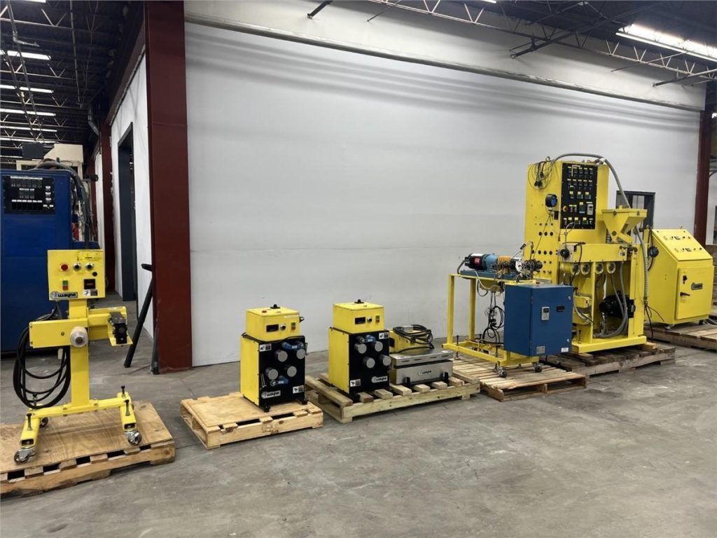 1" Wayne, lab monofilament extrusion line, 30:1 L/D, vented, 3 HP AC, Zenith melt pump, godet stations, cast - Image 2
