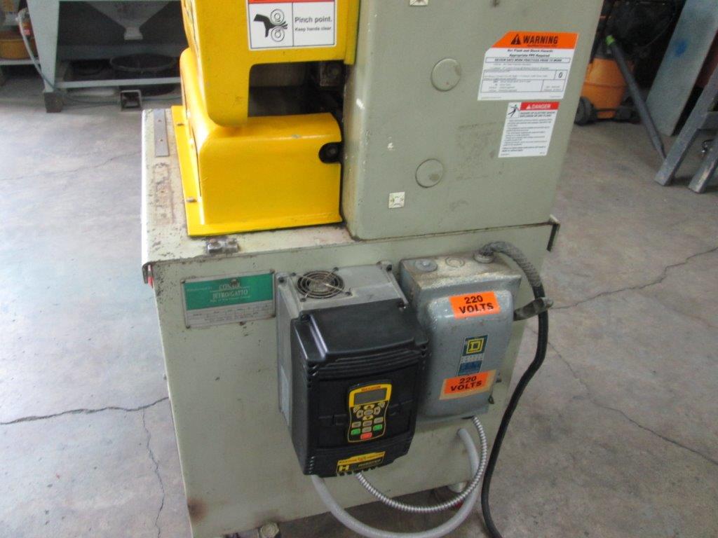 Conair Gatto #205-4, belt puller, 4" x 18" belt, 0-200 FPM, 3 HP Baldor AC, 230 V. - Image 2