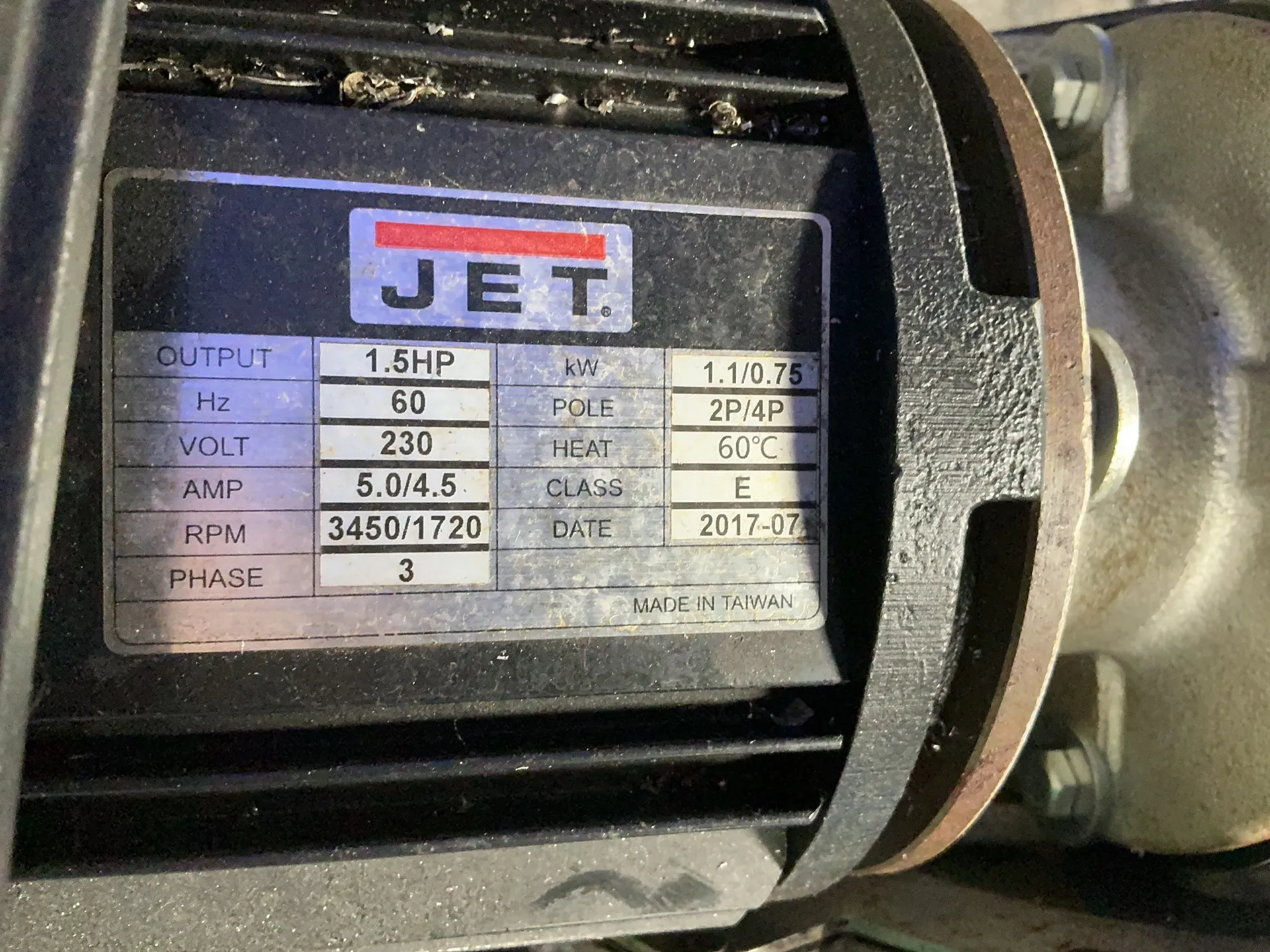 11" Jet #CS-275, manual ferrous cold saw, 1.5 HP, 3450/1720 RPM, 230 V. - Image 5