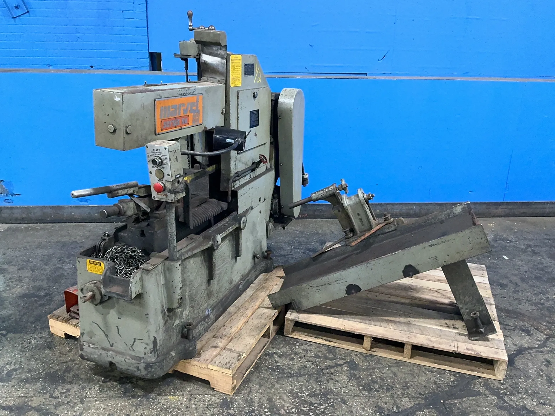 Armstrong-Blum Marvel #9A5, horizontal hack saw, foot switch, 230 V. - Image 3