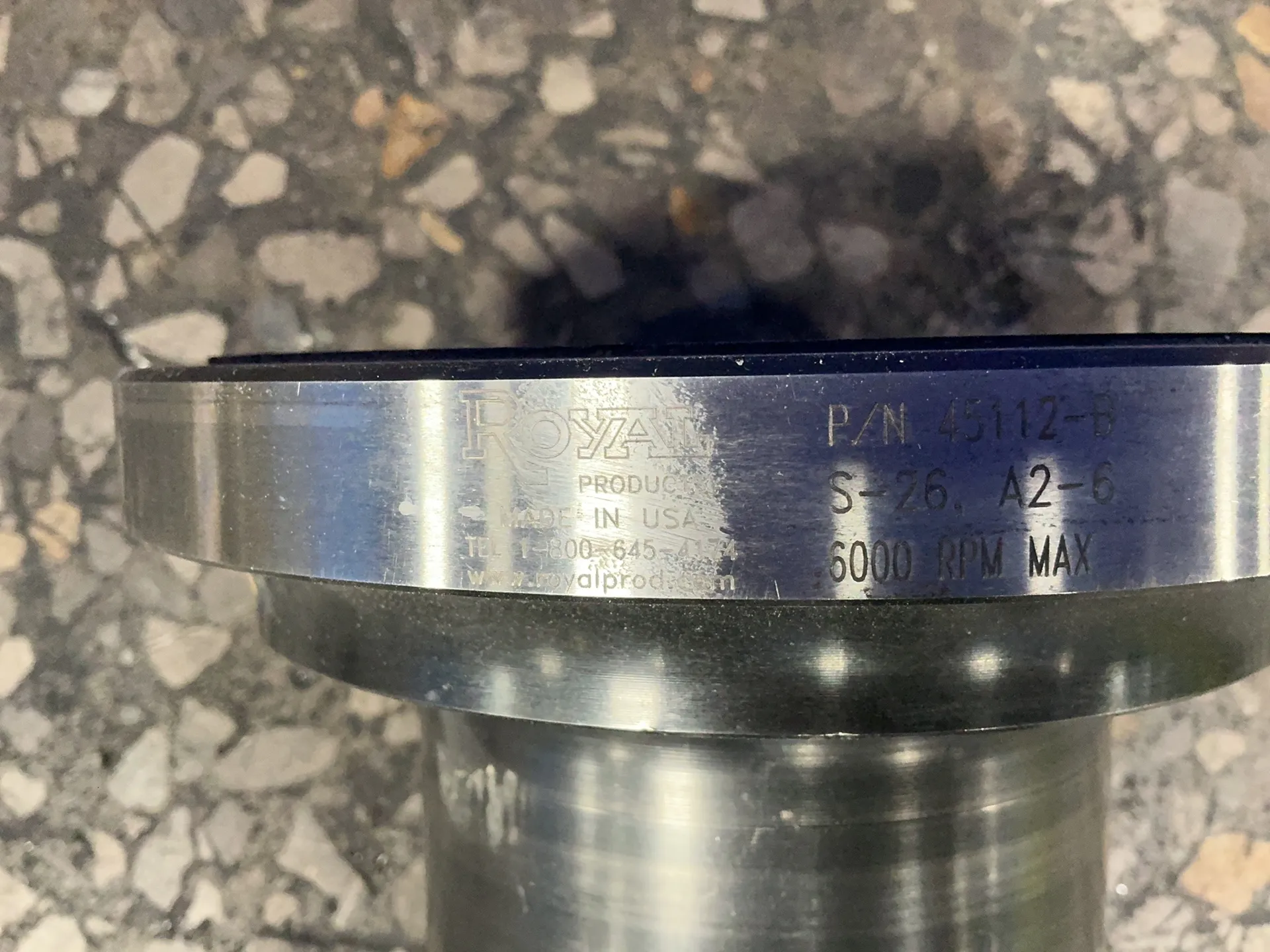 Royal #45112-B, collet chuck fixture, 6000 RPM - Image 2