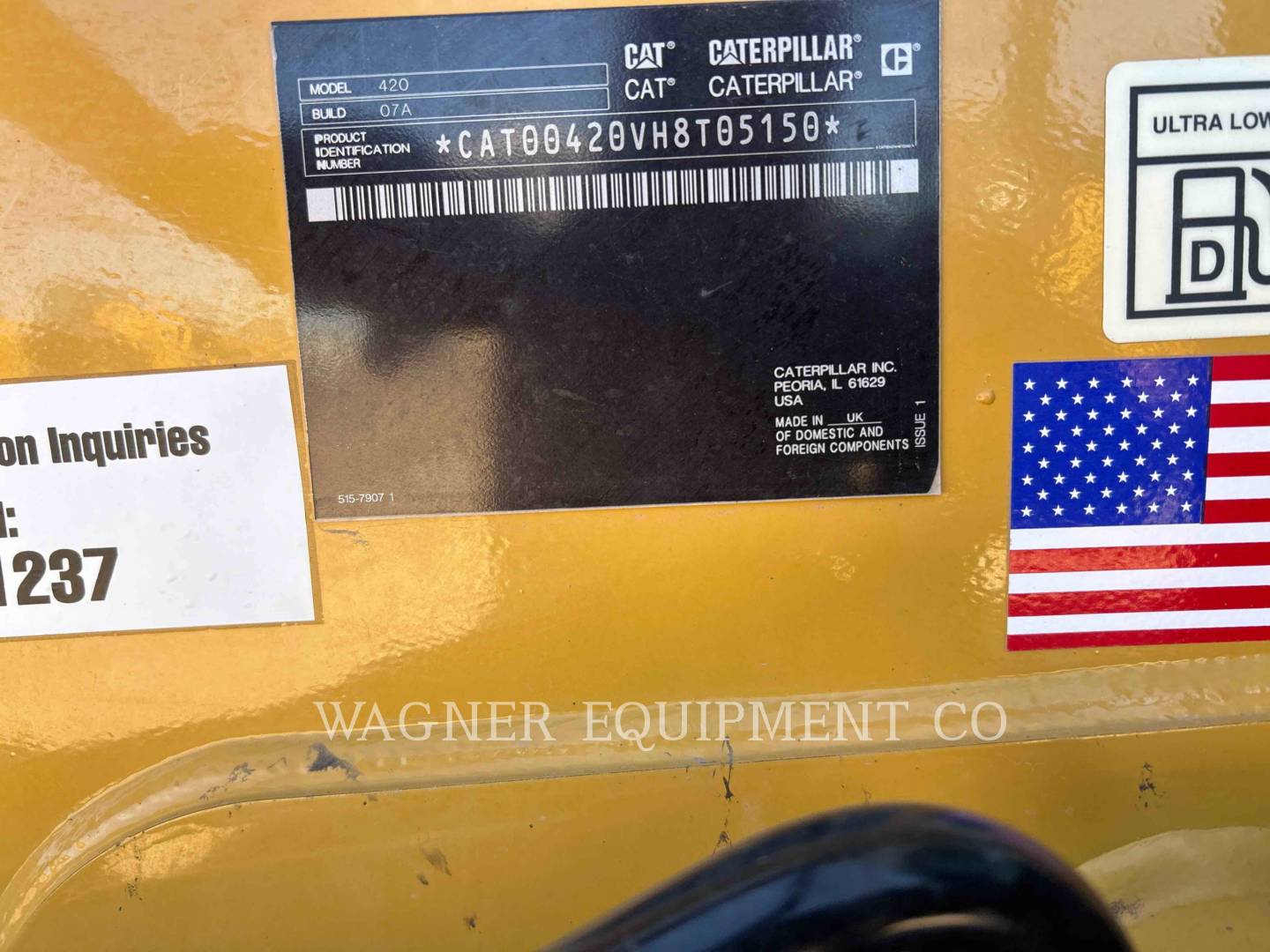 Cat 420, Backhoe Loader, 1012 hours, S/N: H8T05150, 2024 - Image 6