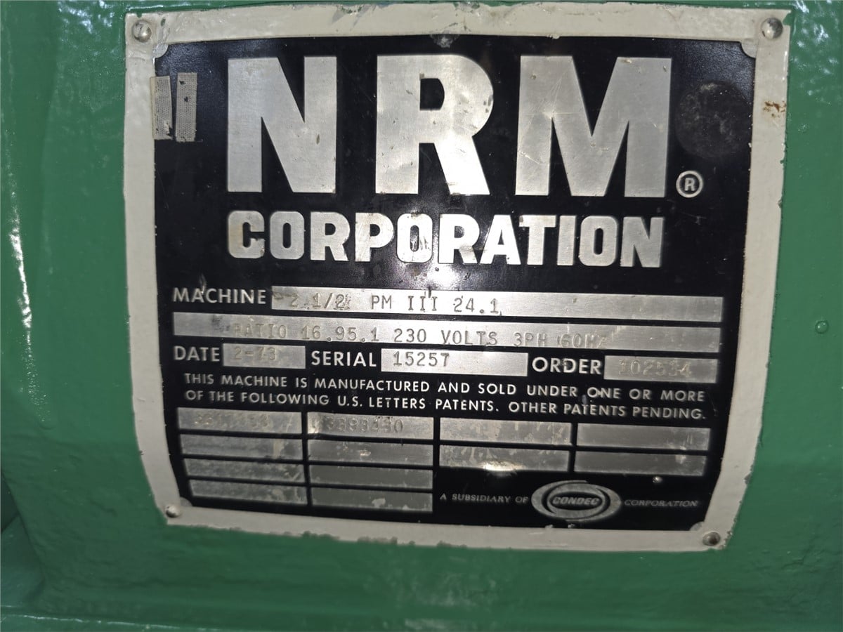 2.5" NRM #Pacemaker-III, single screw extruder, 24:1 L/D, air cooled, 4 barrel zones, 50 HP AC, 16.95:1 - Image 4