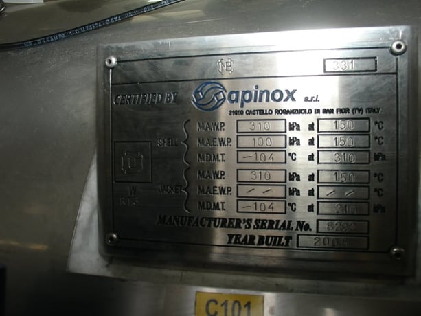 39.5" x 26" ICOS #AV/S-P601, medical steam sterilizer-autoclave, never used, 45 psi, 300&deg;F, #2591 - Image 6