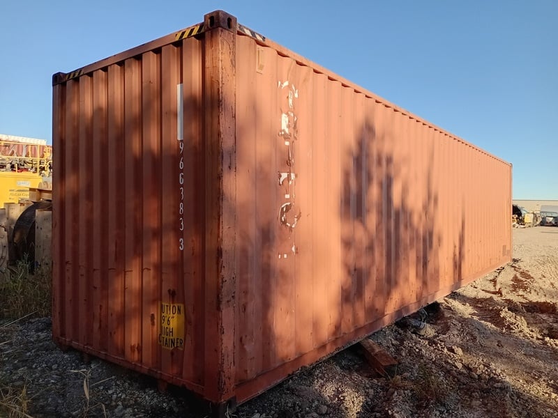 40' High-Cube Shipping Container, 9'-6" exterior height, corrugated steel body w/ timber floor, 2,700 cu. - Image 4