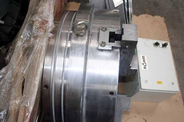 25" ATS #BP-640-275, 3-jaw, 10-3/4" thru hole, adjustable grip force, Rohn Control, foot pedal - Image 6