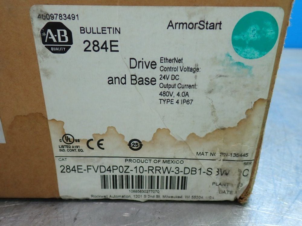 Allen-Bradley #284E-FVD4P0Z-10-RRW-3-DB1-SBW, ArmorStart Drive & Base, new - Image 6