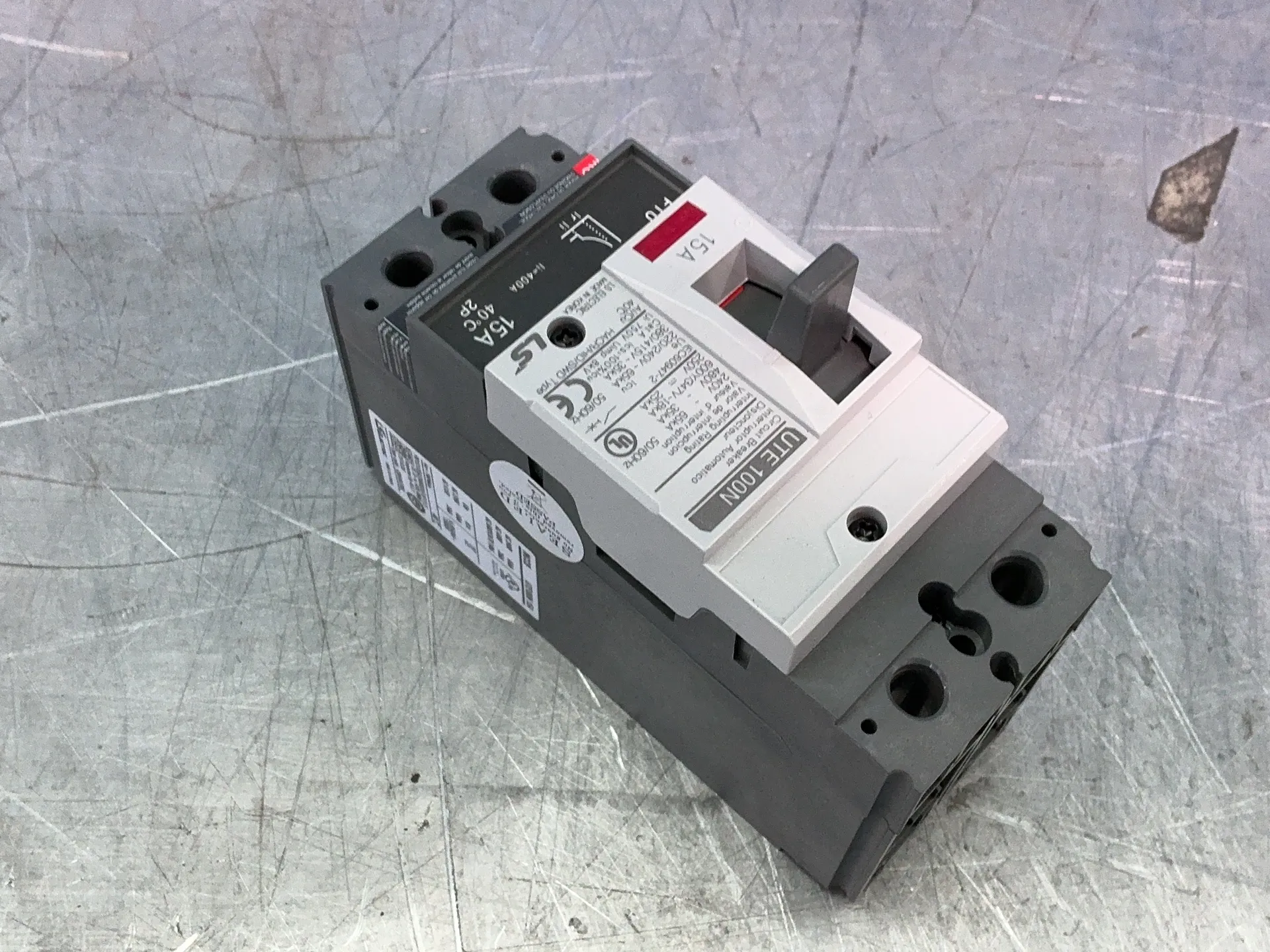 15 Amps, Leroy Somer Electric #02040079UL, UTE100N molded case circuit breakers, 240/480/600 Volts, LOT of 5 - Image 2
