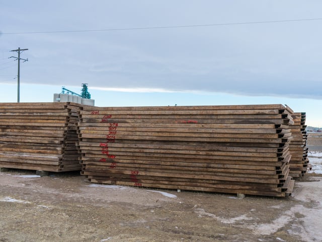 8' x 20' steel and wood rig matting - Image 3
