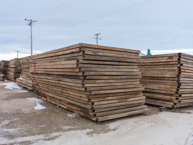 8' x 20' steel and wood rig matting - Image 4