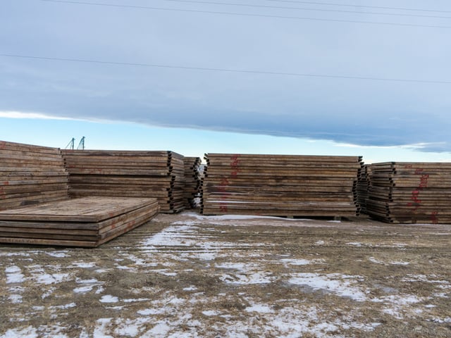 8' x 20' steel and wood rig matting - Image 8