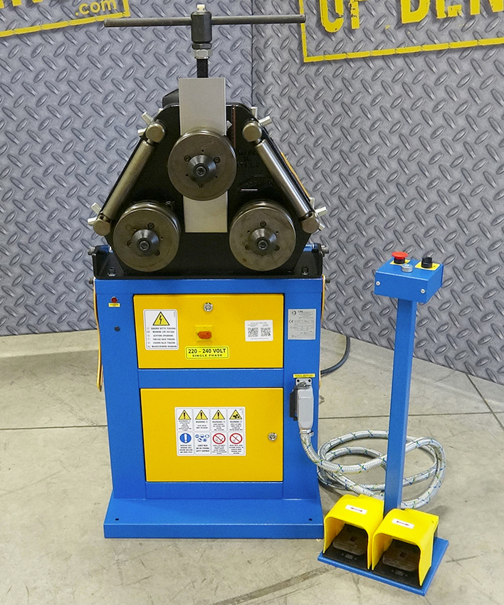 1-1/2" x 1-1/2" x 1/4" Ercolina #CE35, Manual Angle Roll, 40mm roll shaft, 1-1/2" pipe, 2" tube, 220 V. - Image 2