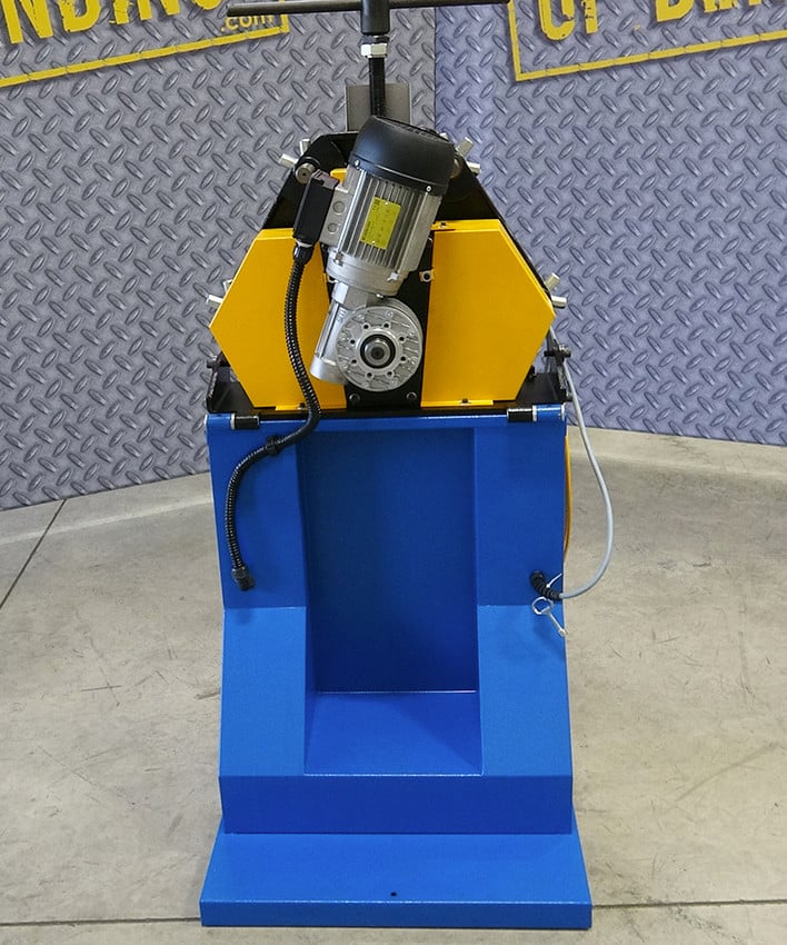 1-1/2" x 1-1/2" x 1/4" Ercolina #CE35, Manual Angle Roll, 40mm roll shaft, 1-1/2" pipe, 2" tube, 220 V. - Image 4