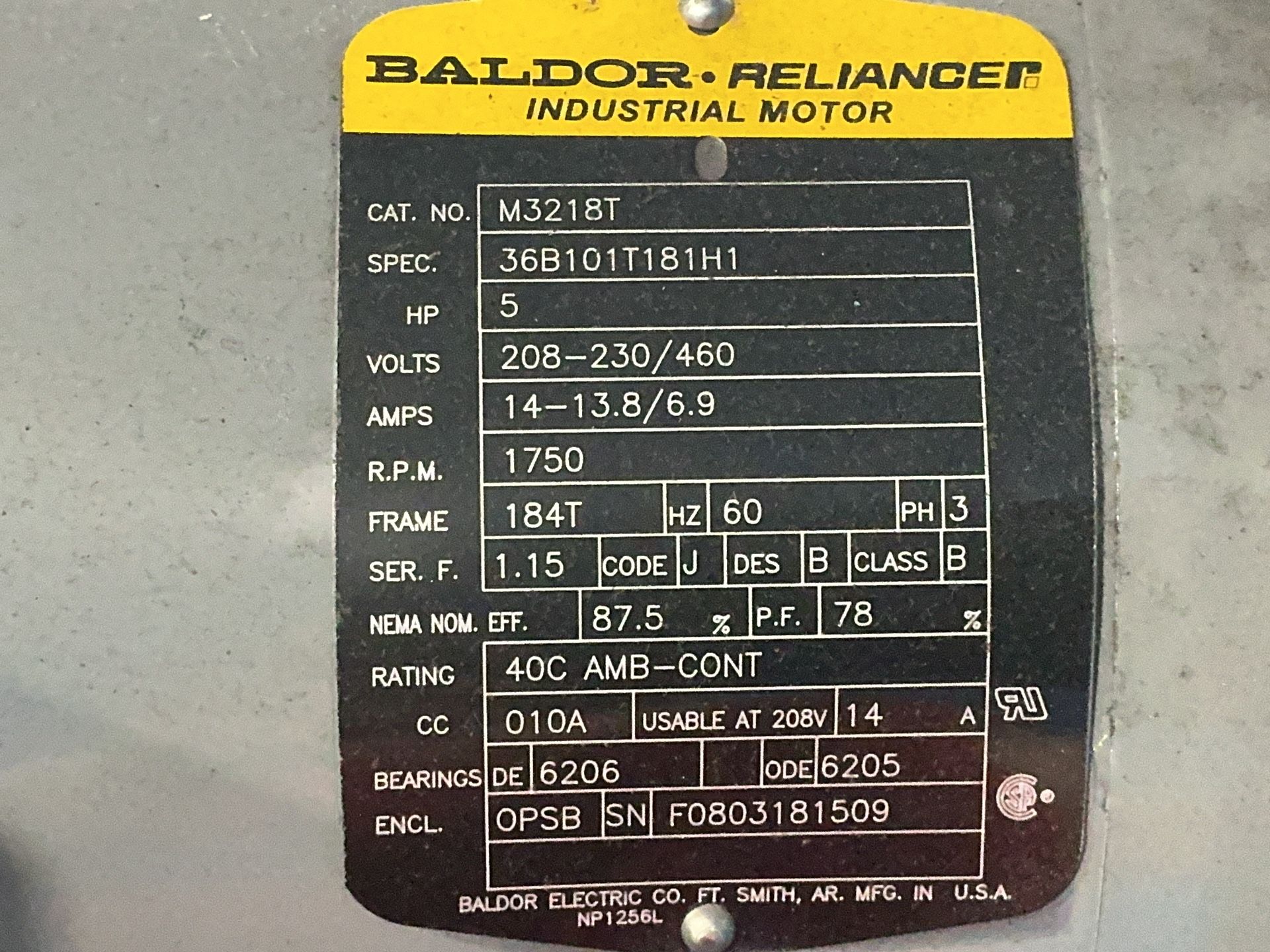 5 HP Comp-Air #CAS75, air compressor, tank mounted, 80 gallon, top-mounted pump, 208-230/460 V., 3 phase, AS - Image 2