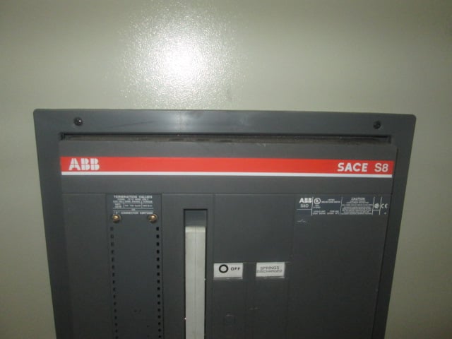 2000 Amps, ABB, S8D, SACE S8,3P, 600 Volts, manually operated, part 122154052-001, Nema 1, used - Image 5