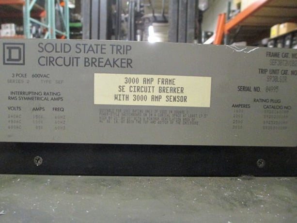 3000 Amps, Square D, SEF30T2V1B2, fixed mount, manually operated, AC Pro II, 4-aux switch, electrically OK - Image 3