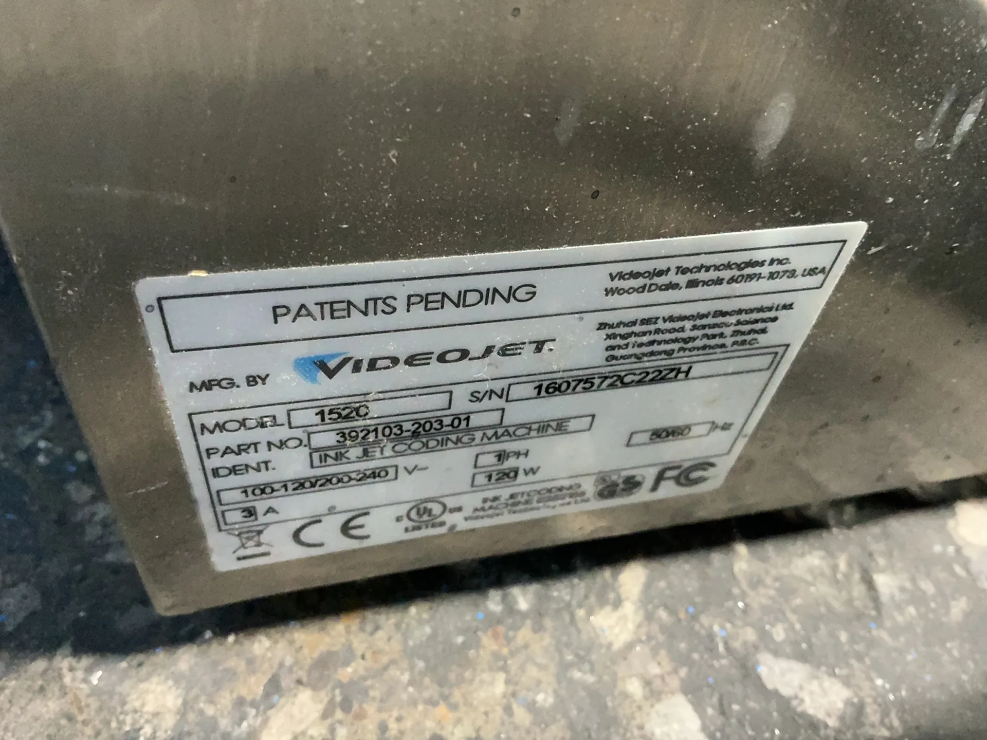 Videojet #1520, inkjet printer, 120 width, 3 Amps, 100-120/200-240 V. (2 available) - Image 4