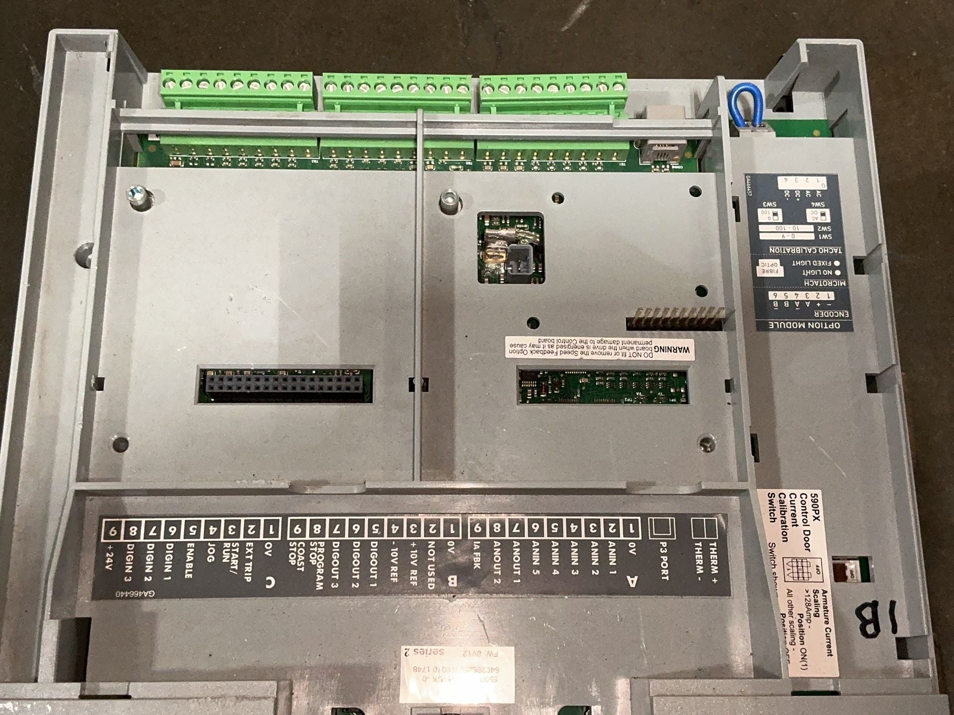 Parker #590P-53327031-P00-U4V0, DC motor speed controller, 220-500 Volts - Image 4