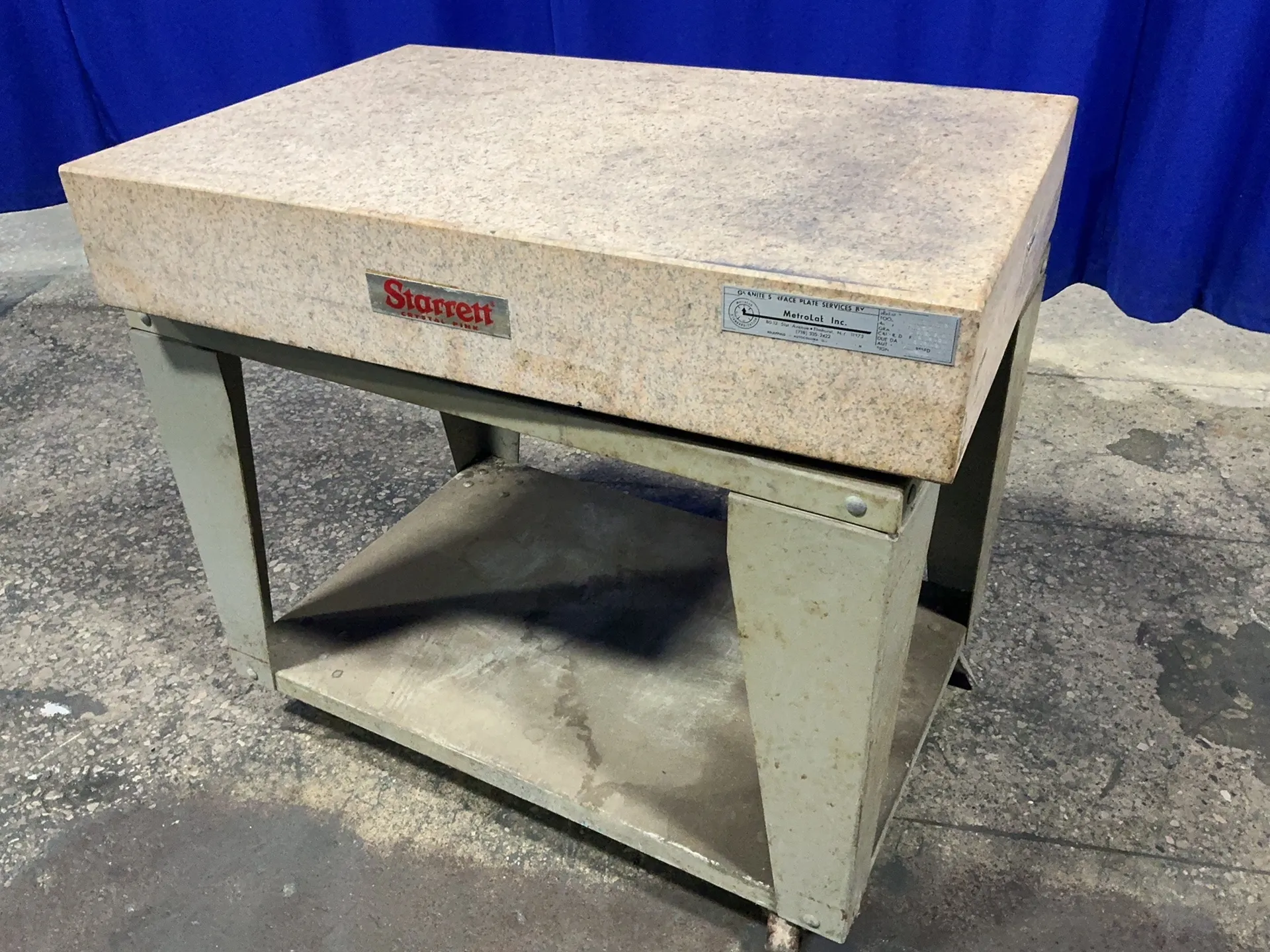 24" x 36" Starrett, pink granite surface plate - Image 1