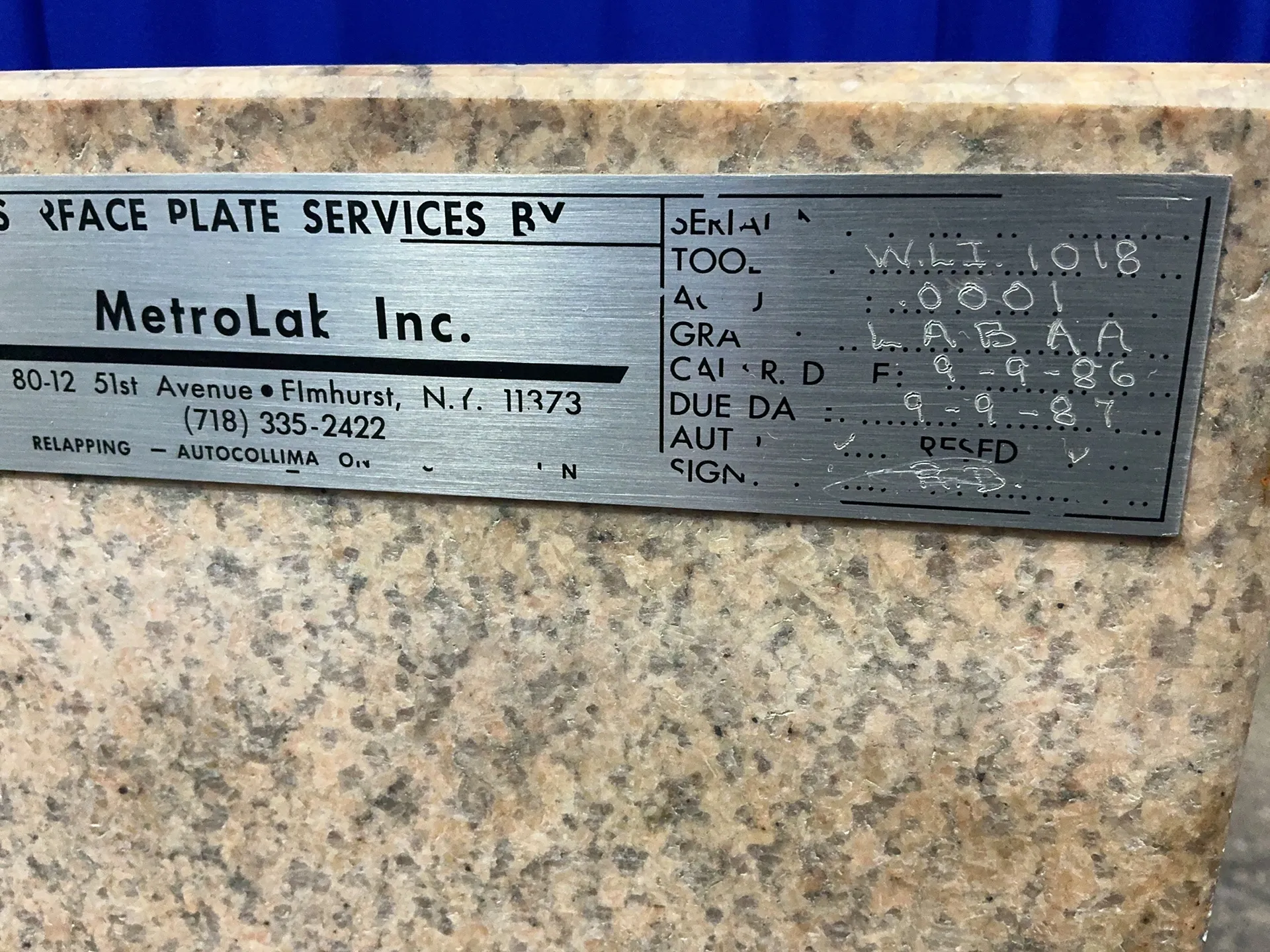 24" x 36" Starrett, pink granite surface plate - Image 2
