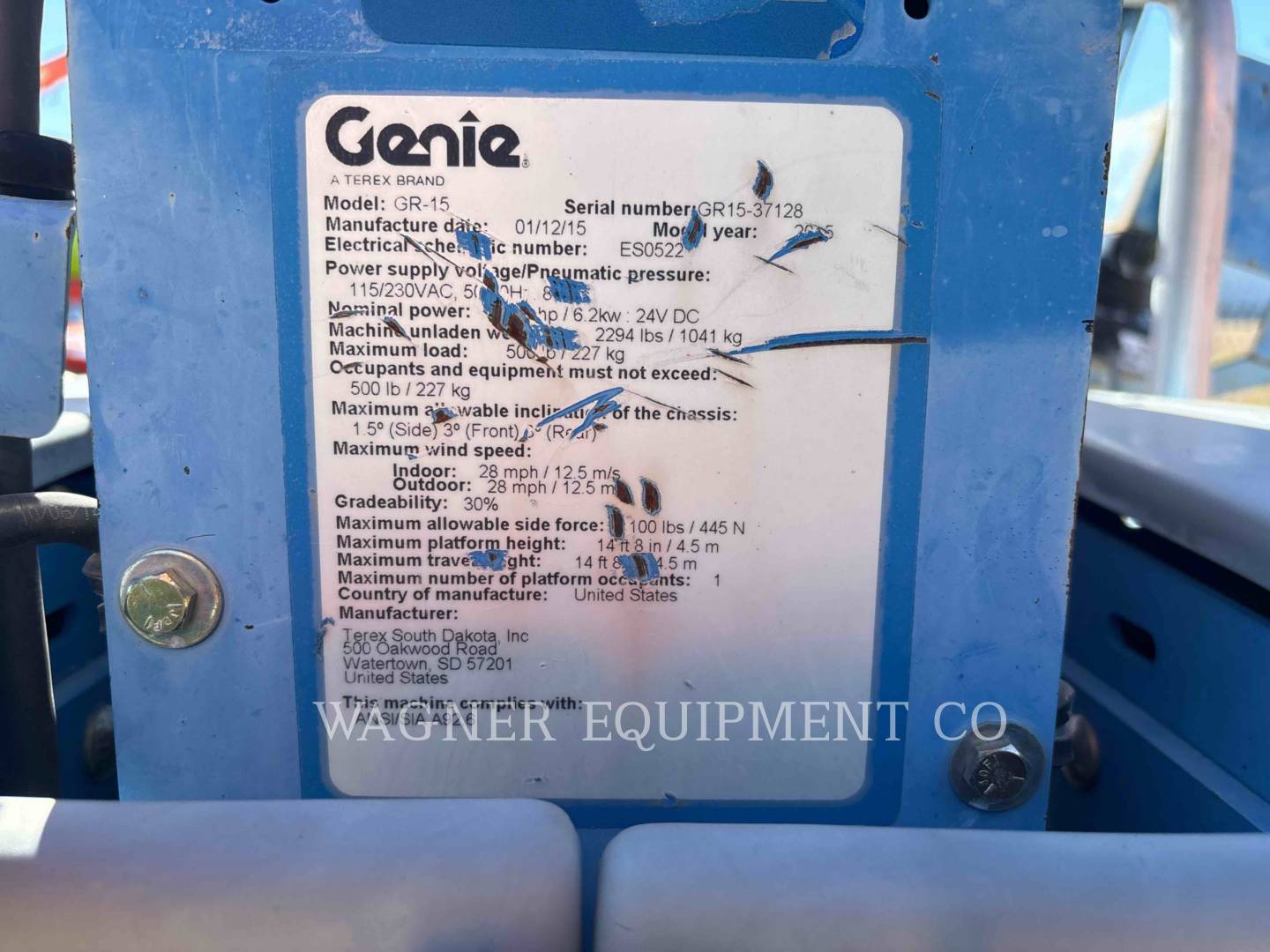 Genie Industries GR15, 36 hours, S/N: G1537128, 2015 - Image 6