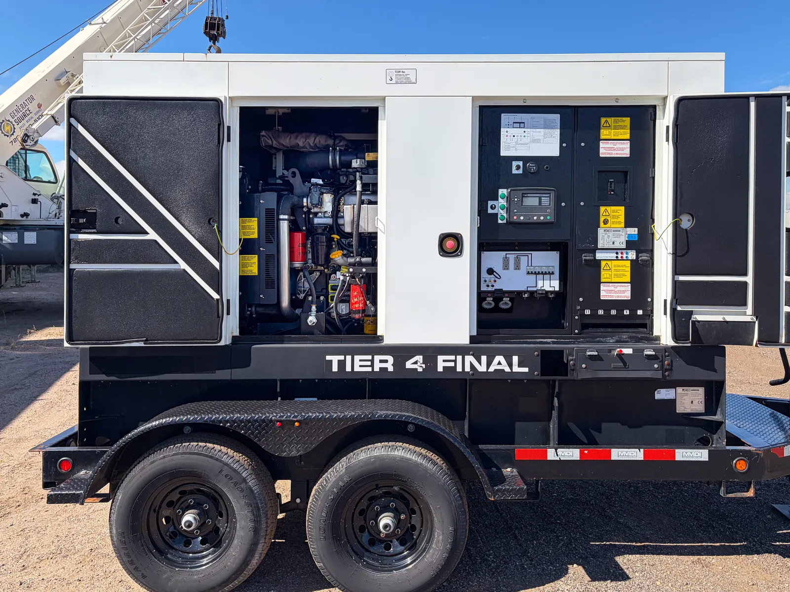 56 KW JCB #444-TA4-81I3A, diesel generator, trailered enclosure, voltage selector switch, 2021 - Image 3