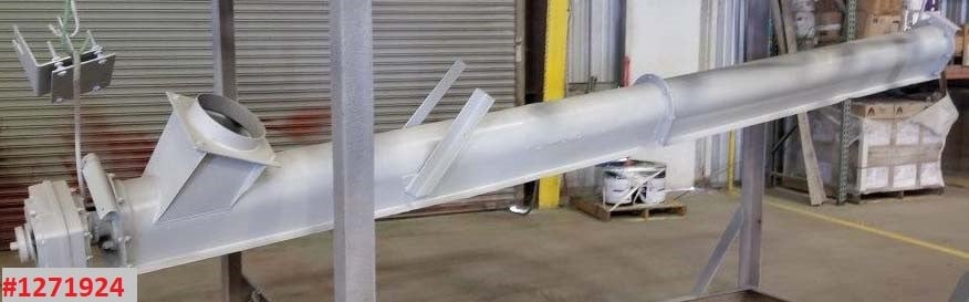 6" diameter x 12' long, screw conveyor, Carbon Steel, 1-screw, inclined 8' H - Image 1