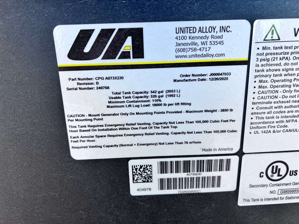 200kW, Cummins C200D6D Standby, Tier 3, sound attenuated enclosure, 277/480V, 0 Hours, 2026, $69.9k - Image 9