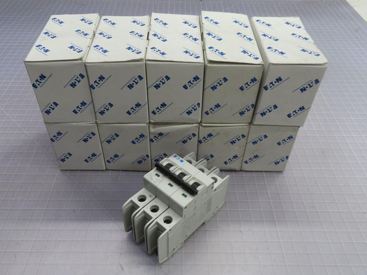 10 Amp, Eaton #FAZ-C10/3-NA, circuit breaker, 3 Pole, C curve, thermal magnetic, 10 KA, DIN rail, 480Y/277 - Image 3