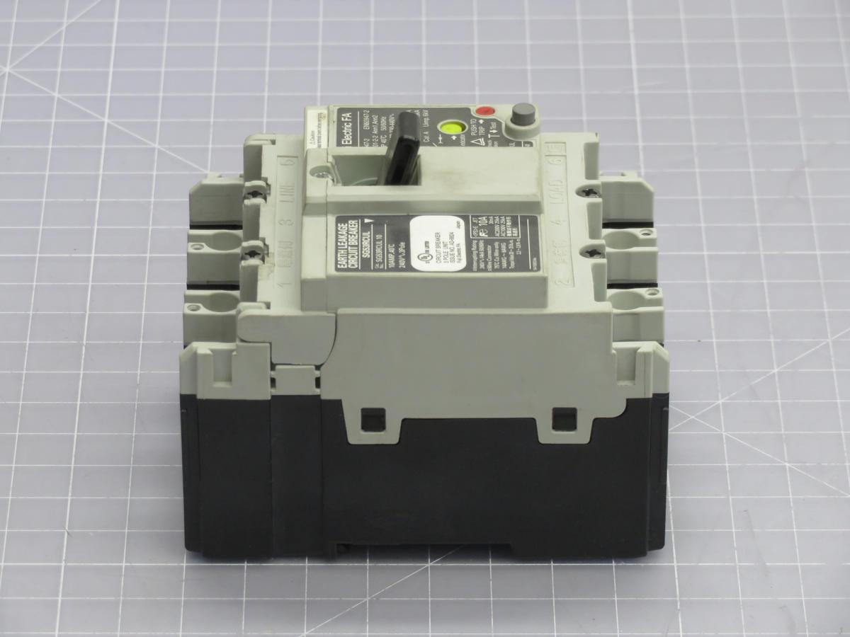 10 Amp, Fuji #SG53RCUL, circuit breaker, 50 AF, 3 Pole, 240 Volts, 50/60 Hz - Image 3