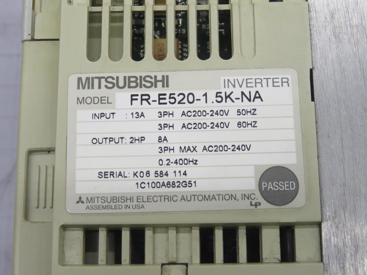 2 HP Mitsubishi #FR-E520-1.5K-NA, inverter AC drive, 8 Amp, 200-240 Volts, 3 phase - Image 5