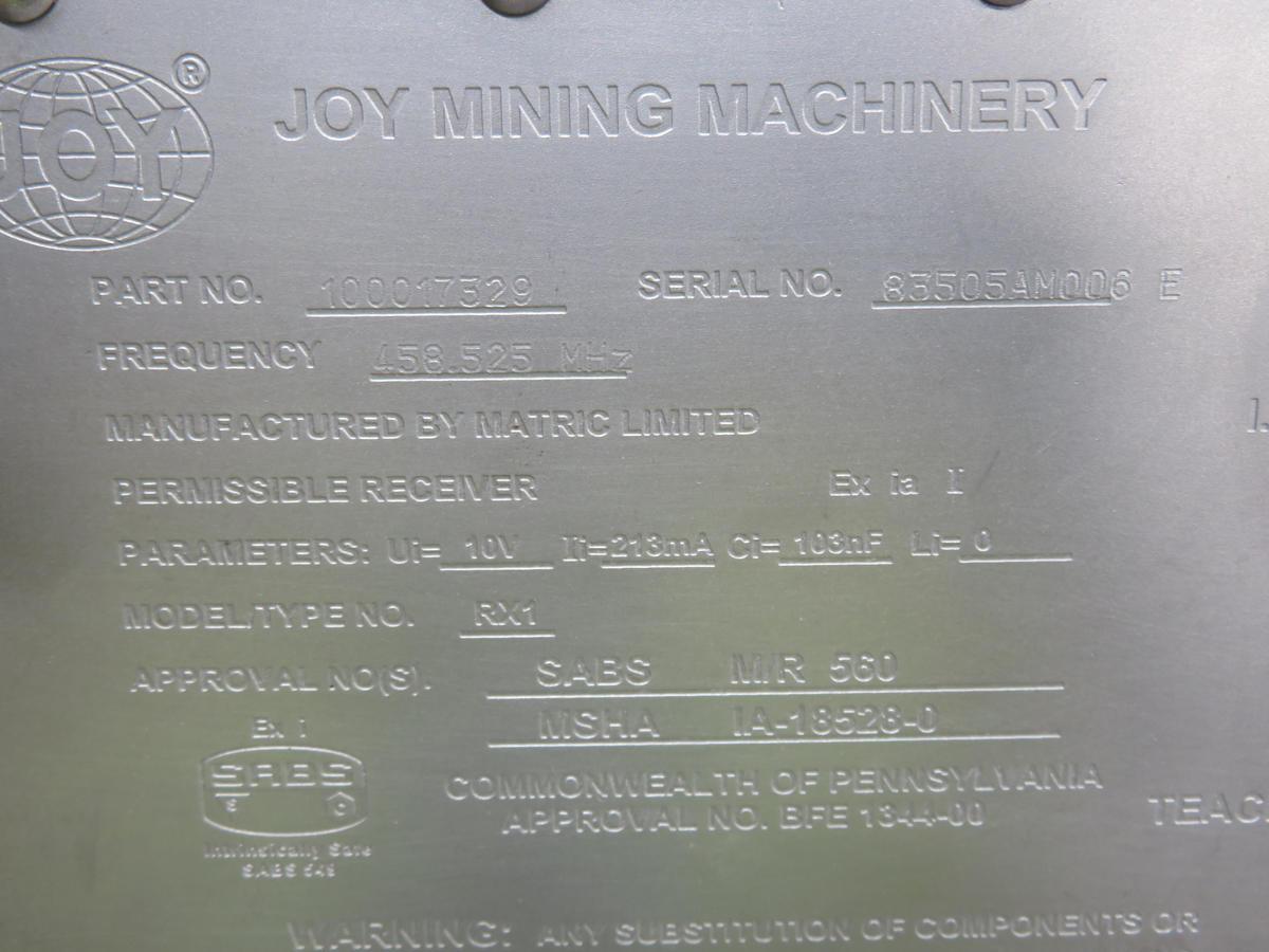 Joy #100017329, mining machinery, 10 V. (2 available) - Image 4