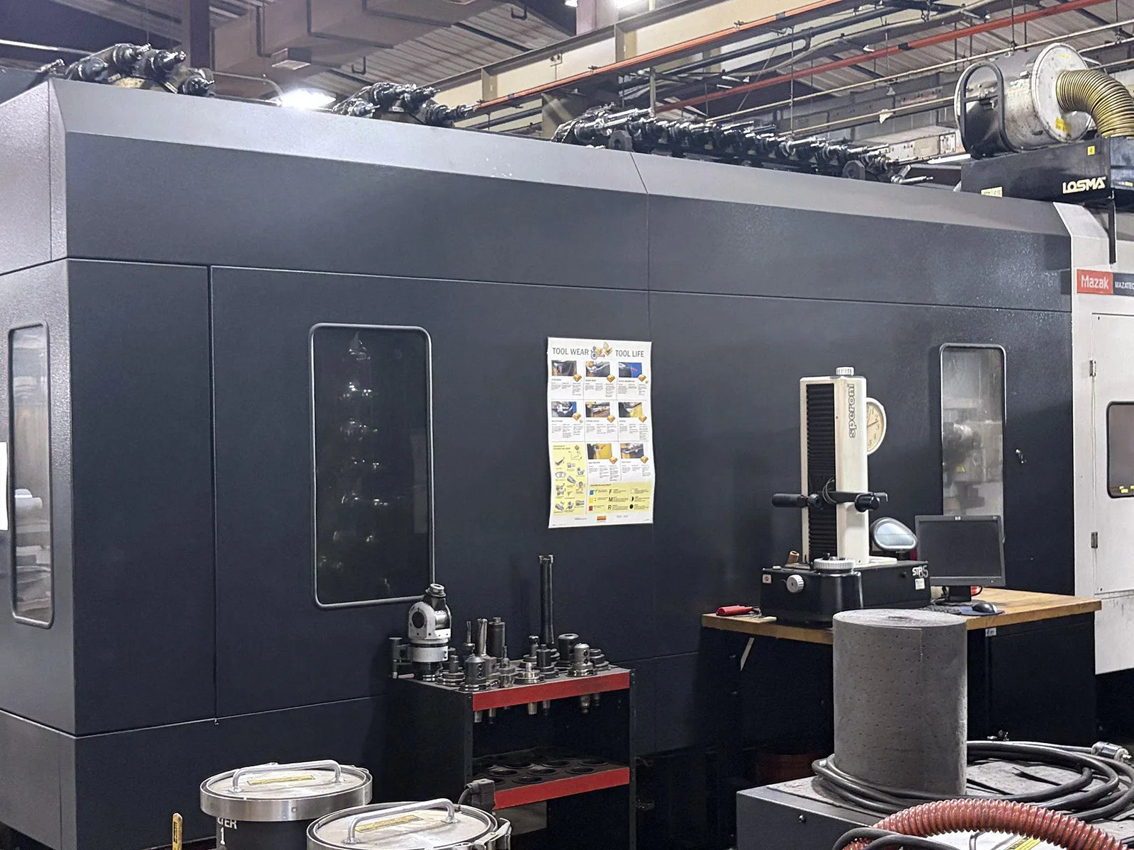 Mazak #6800, CNC horizontal machining center cell, (2) machines w/ Palletech system, 41.3" X, 35.4" Y, 38.5" - Image 4
