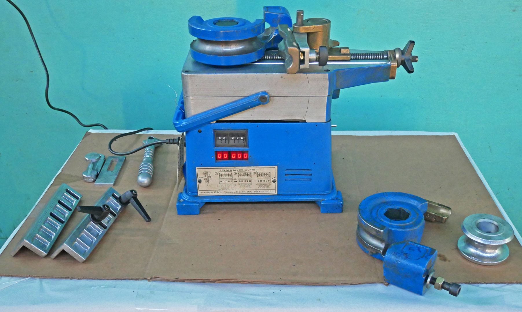 1-1/4" Ercolina #MEDI-BENDER-070, rotary draw bender, 1" sch. 10 pipe, 3/4" x .120" square tube, 6-7/8" max. - Image 2