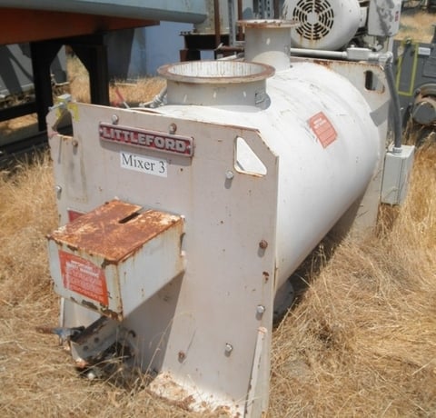 Littleford #FKM-600D, porcelain mixer, Carbon Steel exterior, 25 HP, 22 cu.ft., 24" x 48" - Image 1
