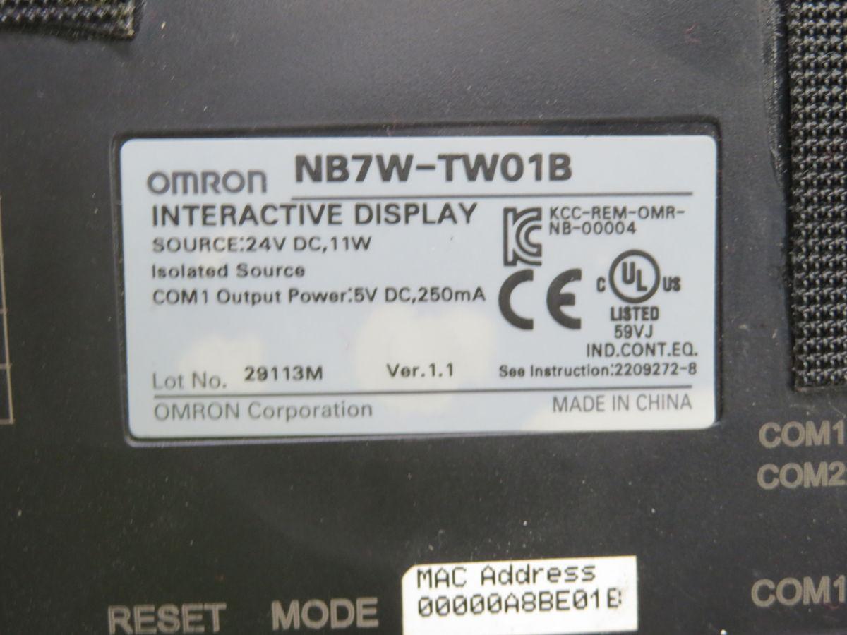 Omron #NB7W-TW01B, NB series interactive display, 800 x 480 TFT LCD, 24 Volts DC, 11 W - Image 4