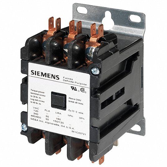 60 Amp. Siemens, 42EF35AF, 3P, 120V, Definite Purpose Contactor - Image 1