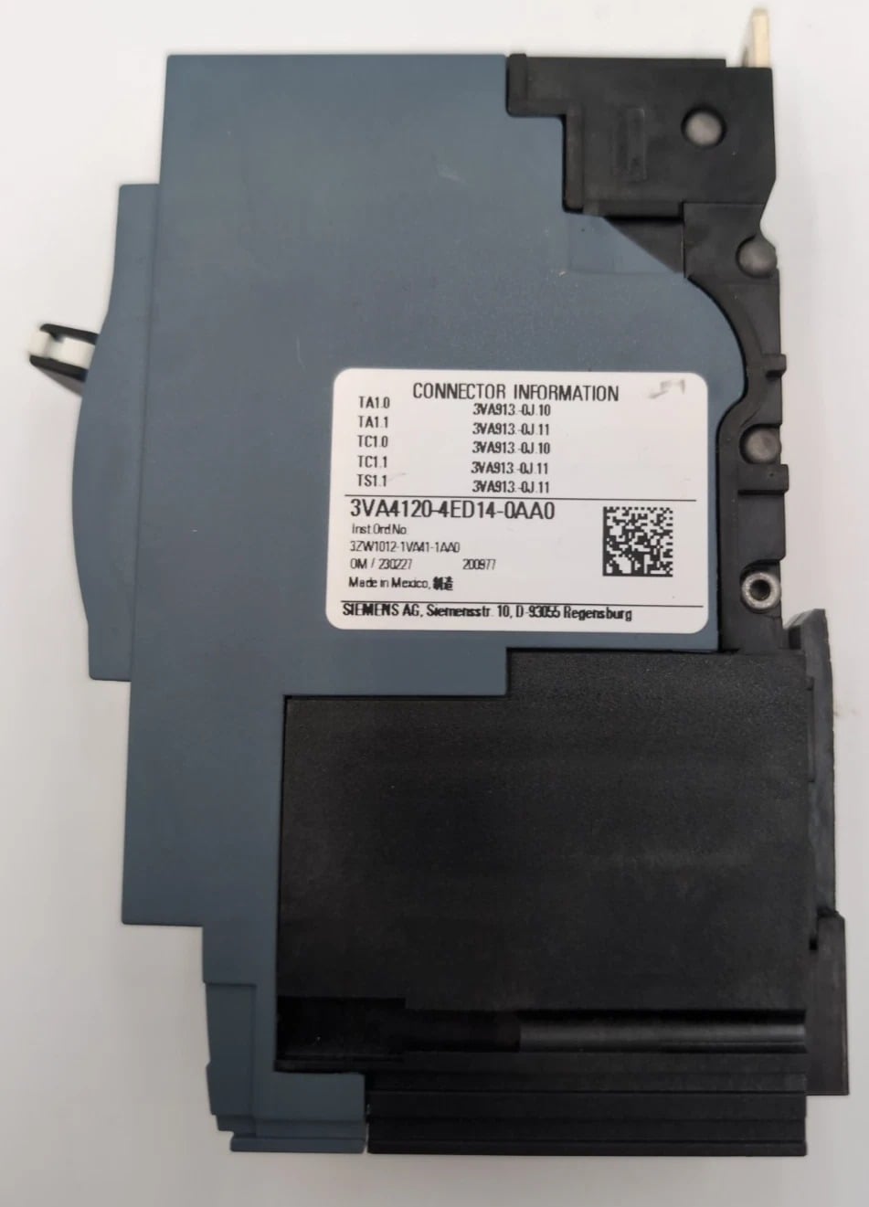 20 Amps, Siemens #3VA4120-4ED14-0AA0, Circuit Breaker, 1-Pole, 480 Volts, Bolt-On, NEW - Image 6