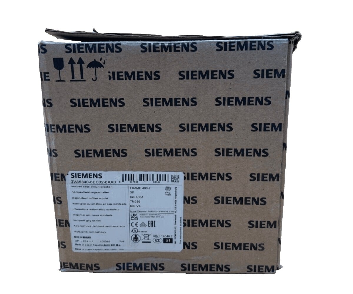 400 Amps, Siemens #3VA5340-6EC32-0AA0, Circuit Breaker, 3-Pole, 600 Volts, Bolt-On, NEW - Image 2