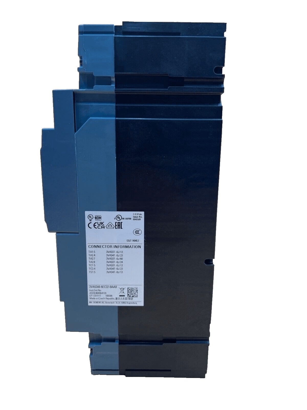 400 Amps, Siemens #3VA5340-6EC32-0AA0, Circuit Breaker, 3-Pole, 600 Volts, Bolt-On, NEW - Image 5