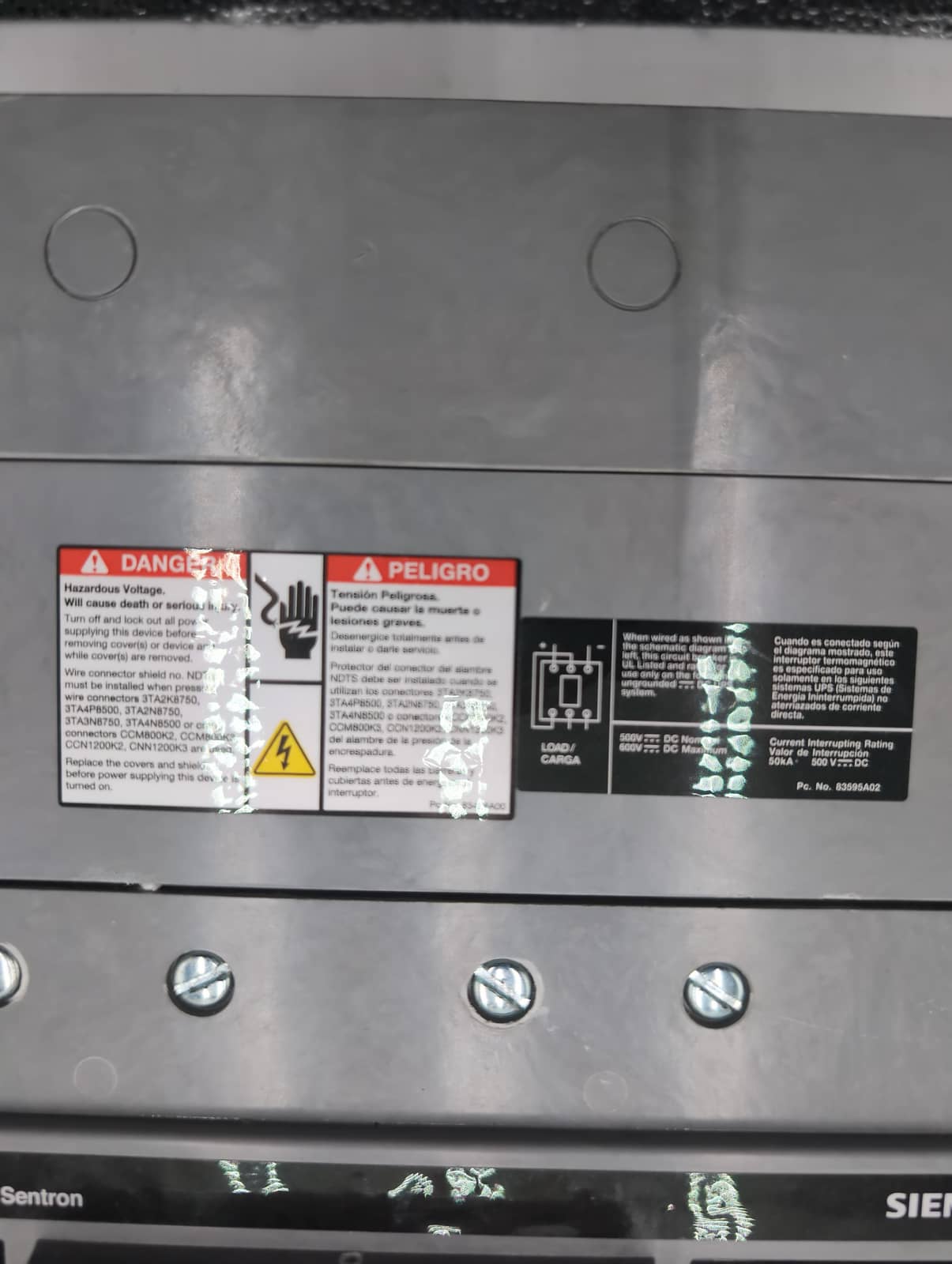 800 Amps, Siemens #HMXD63B800, Sentron Circuit Breaker, 3-Pole, 600 Volts, 65kA - Image 4
