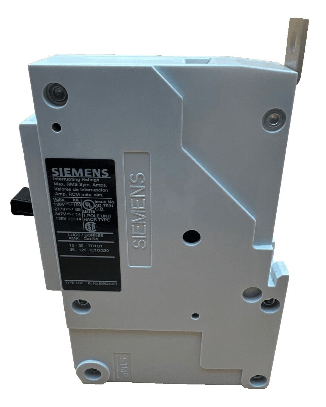 20 Amps, Siemens #LGB1B020B, Circuit Breaker, 1-Pole, 277 Volts, Bolt-On, NEW - Image 4