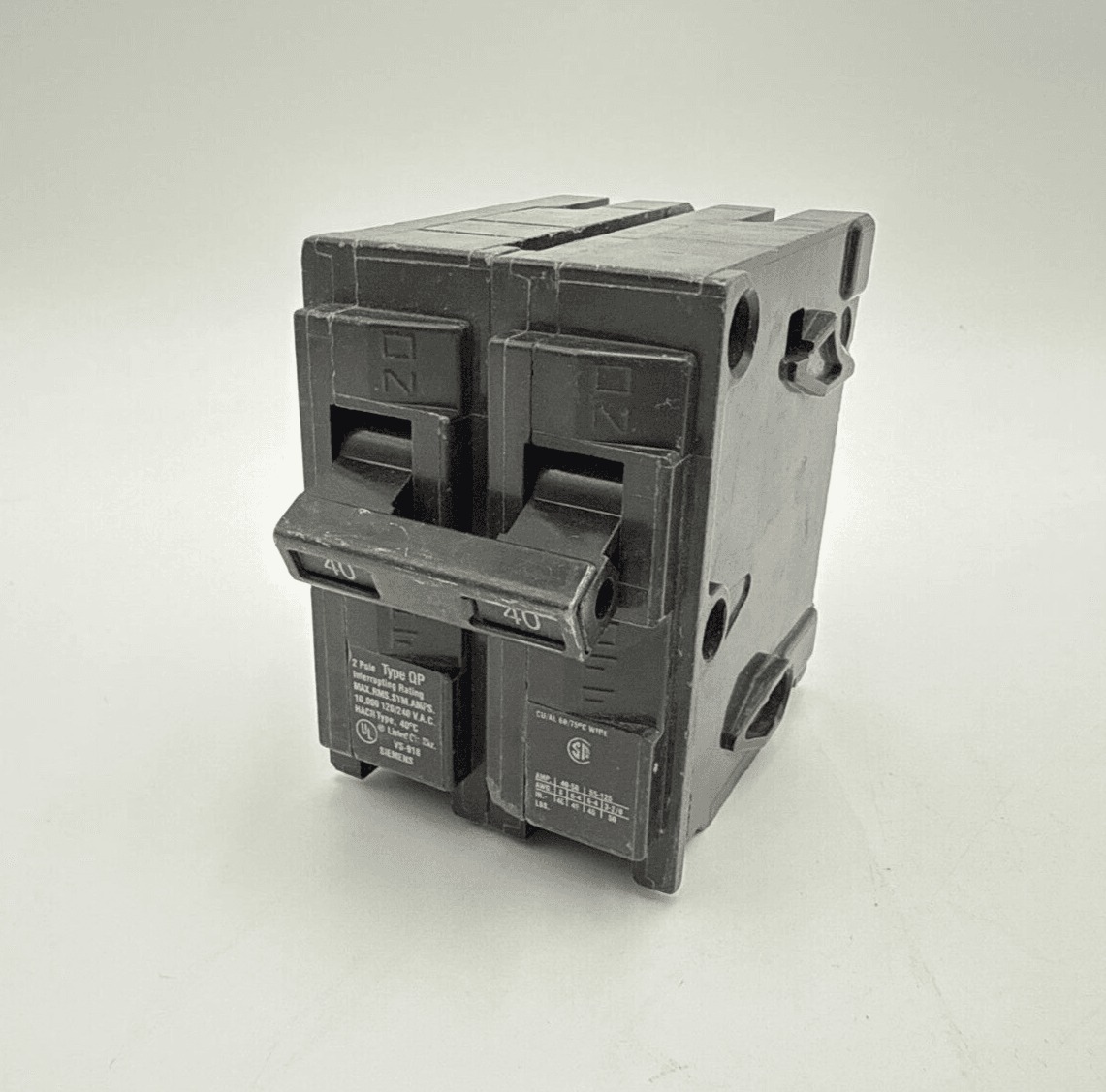 40 Amps, Siemens #Q240, Circuit Breaker, 2-Pole, 240/120 Volts, NEW - Image 1