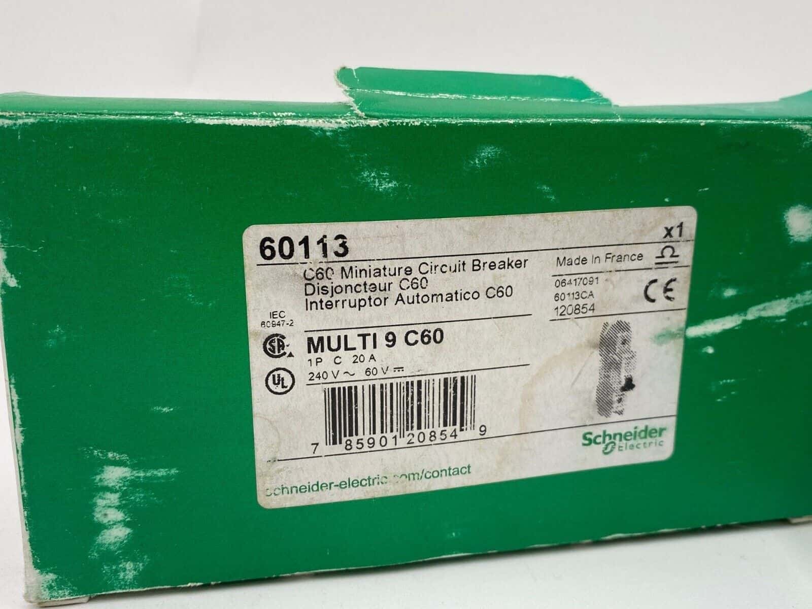 20 Amps, Square D #60113, Circuit Breaker, 1-Pole, 277 Volts, NEW - Image 2