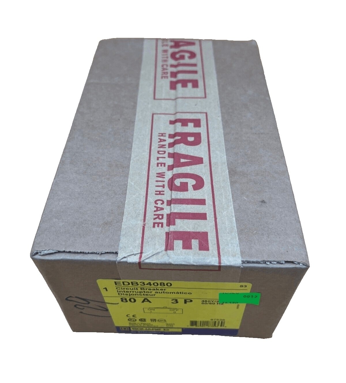 80 Amps, Square D #EDB34080, Circuit Breaker, 3-Pole, 480 Volts, NEW - Image 2