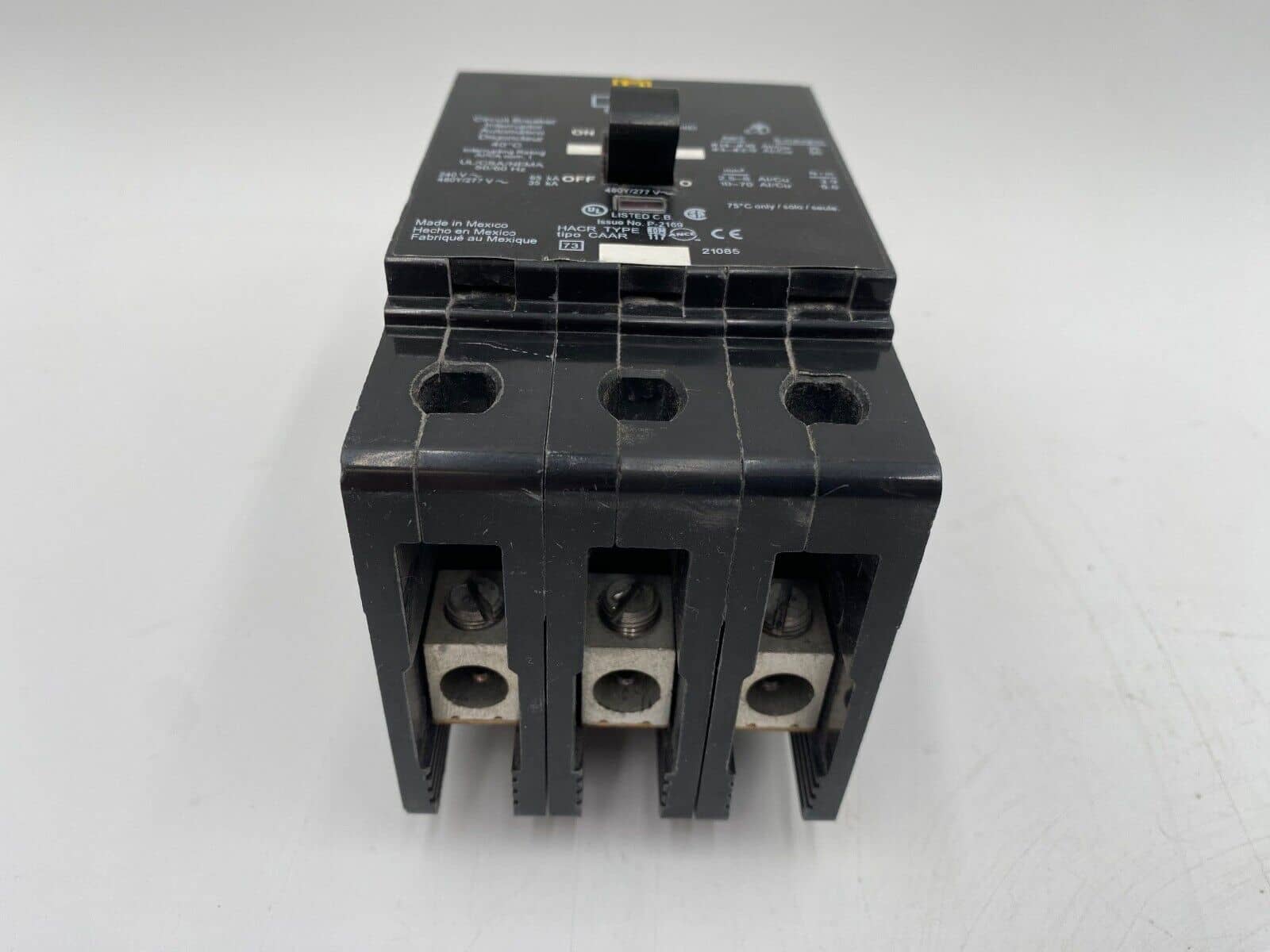 45 Amps, Square D #EGB34045, Circuit Breaker, 3-Pole, 480/277 Volts, Bolt-On - Image 3