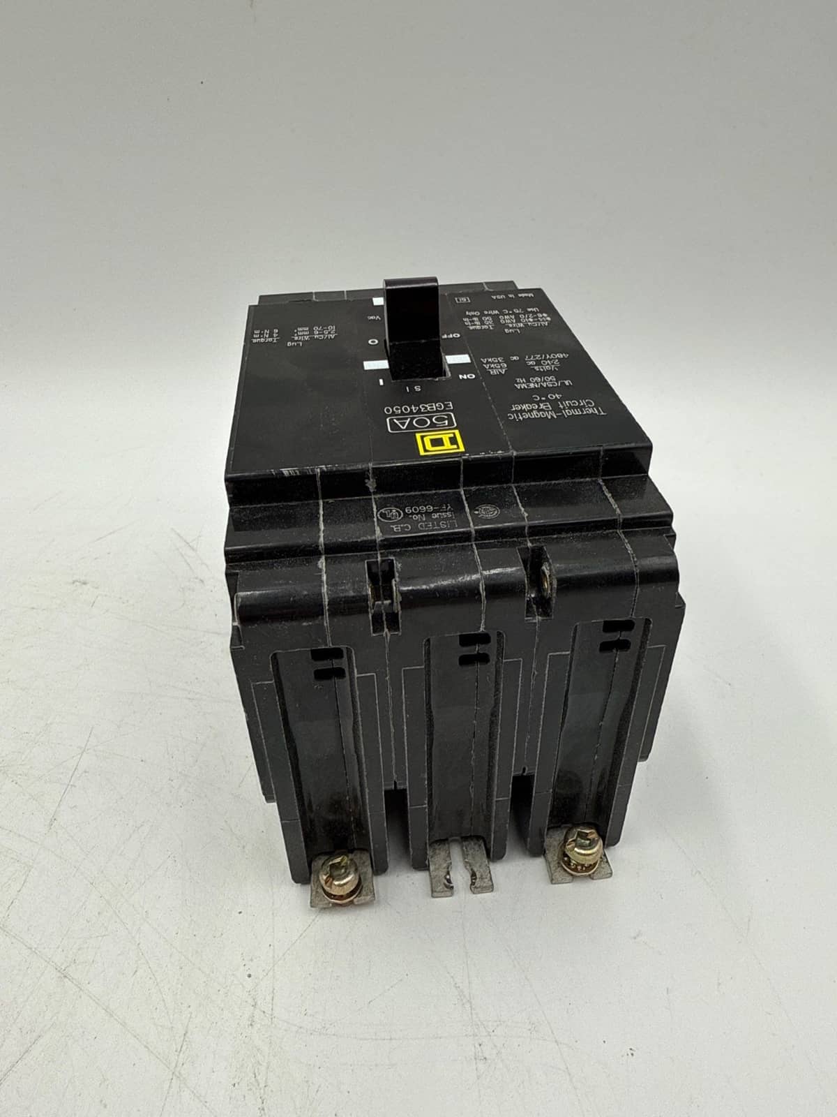 50 Amps, Square D #EGB34050, Circuit Breaker, 3-Pole, 480 Volts, Bolt-On - Image 5